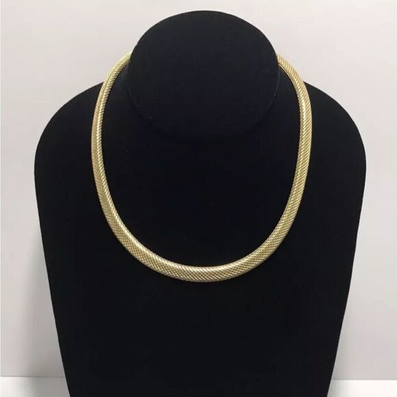 Vintage Christian Dior made in Germany 1966 gold mesh necklace - Picture 1 of 6